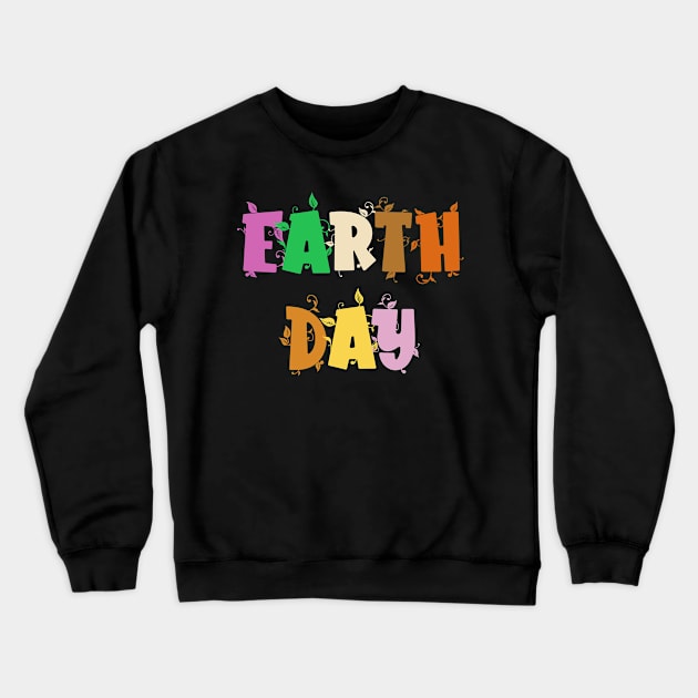 Earth Day Crewneck Sweatshirt by zellaarts